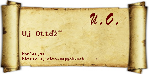 Uj Ottó névjegykártya